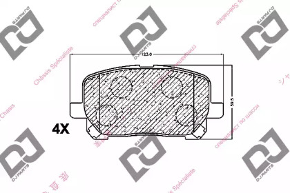 Комплект тормозных колодок DJ PARTS BP1245